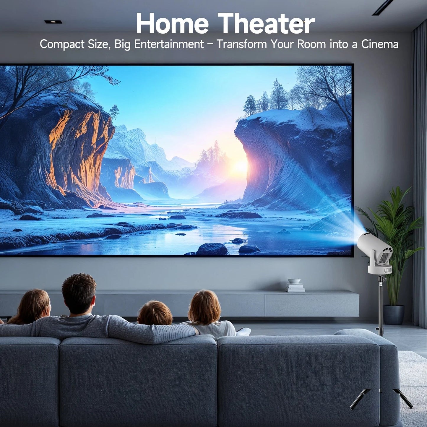Magcubic HY300 Pro+ 4K Android 11 Portable Projector 8000 Lumens WiFi 6 BT5.4 Outdoor Theater 5W HiFi Speaker 720P HD Supported - RealmSelect