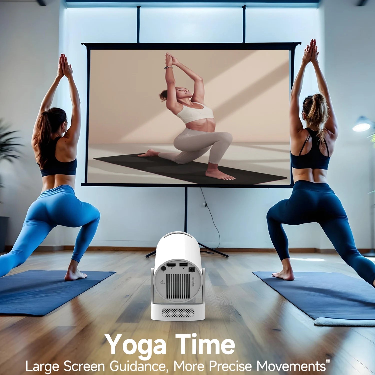 Magcubic HY300 Pro+ 4K Android 11 Portable Projector 8000 Lumens WiFi 6 BT5.4 Outdoor Theater 5W HiFi Speaker 720P HD Supported - RealmSelect