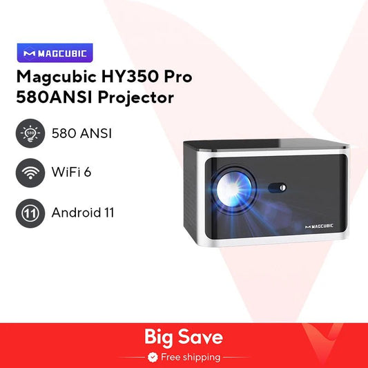 Magcubic HY350 Pro 580ANSI Projector Android 11 4K 1080P Wifi6 Voice Control Allwinner H713 Electronic Focus BT 5.0 Home Cinema - RealmSelect