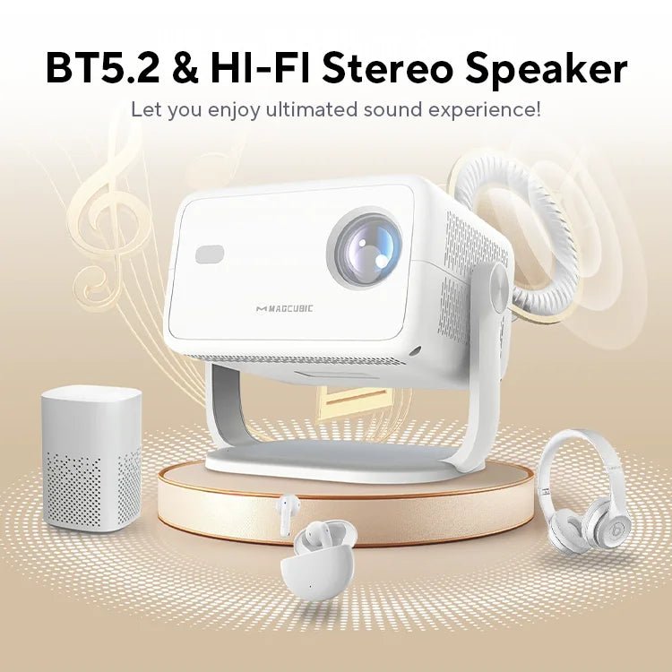 Magcubic Native 1080P 650ANSI 4K Android 11 L018 360° Projector With Auto Keystone Focus Air Mouse Wifi6 BT5.2 Portable Outdoor - RealmSelect