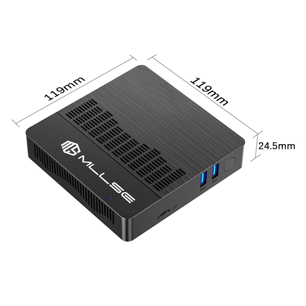 MLLSE Mini PC M2 Air Intel Gemini Lake N4000 Windows 11 6GB RAM 128GB ROM Dual - Band WiFi Bluetooth USB Mini Computer - RealmSelect