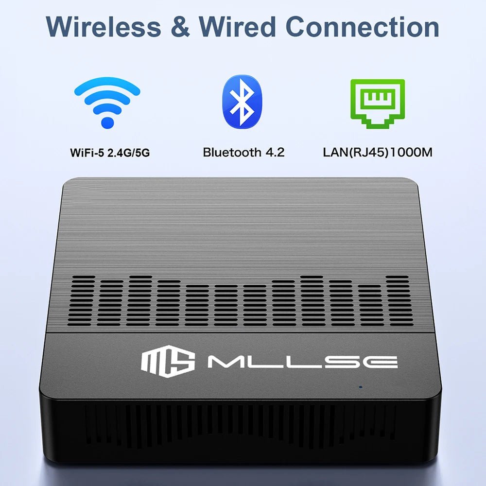 MLLSE Mini PC M2 Air Intel Gemini Lake N4000 Windows 11 6GB RAM 128GB ROM Dual - Band WiFi Bluetooth USB Mini Computer - RealmSelect