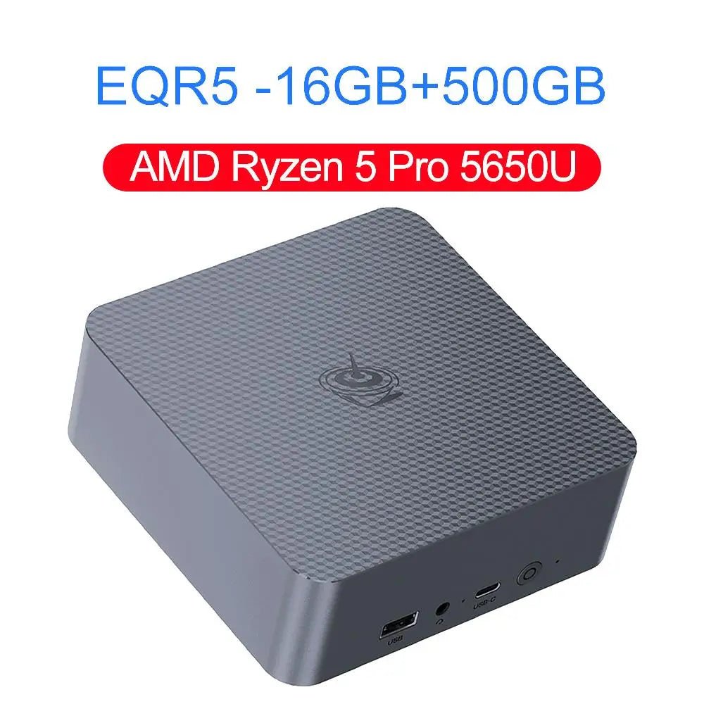 New Beelink Mini PC EQR5 AMD Ryzen7 5825U DDR4 32G 500G EQR5 Ryzen5 Pro 5650U 16G 500G SSD WiFi6 4K Type - C Gaming Mini Computer - RealmSelect