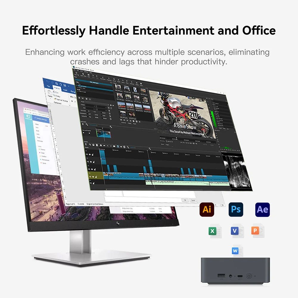 New Beelink Mini PC EQR5 AMD Ryzen7 5825U DDR4 32G 500G EQR5 Ryzen5 Pro 5650U 16G 500G SSD WiFi6 4K Type - C Gaming Mini Computer - RealmSelect