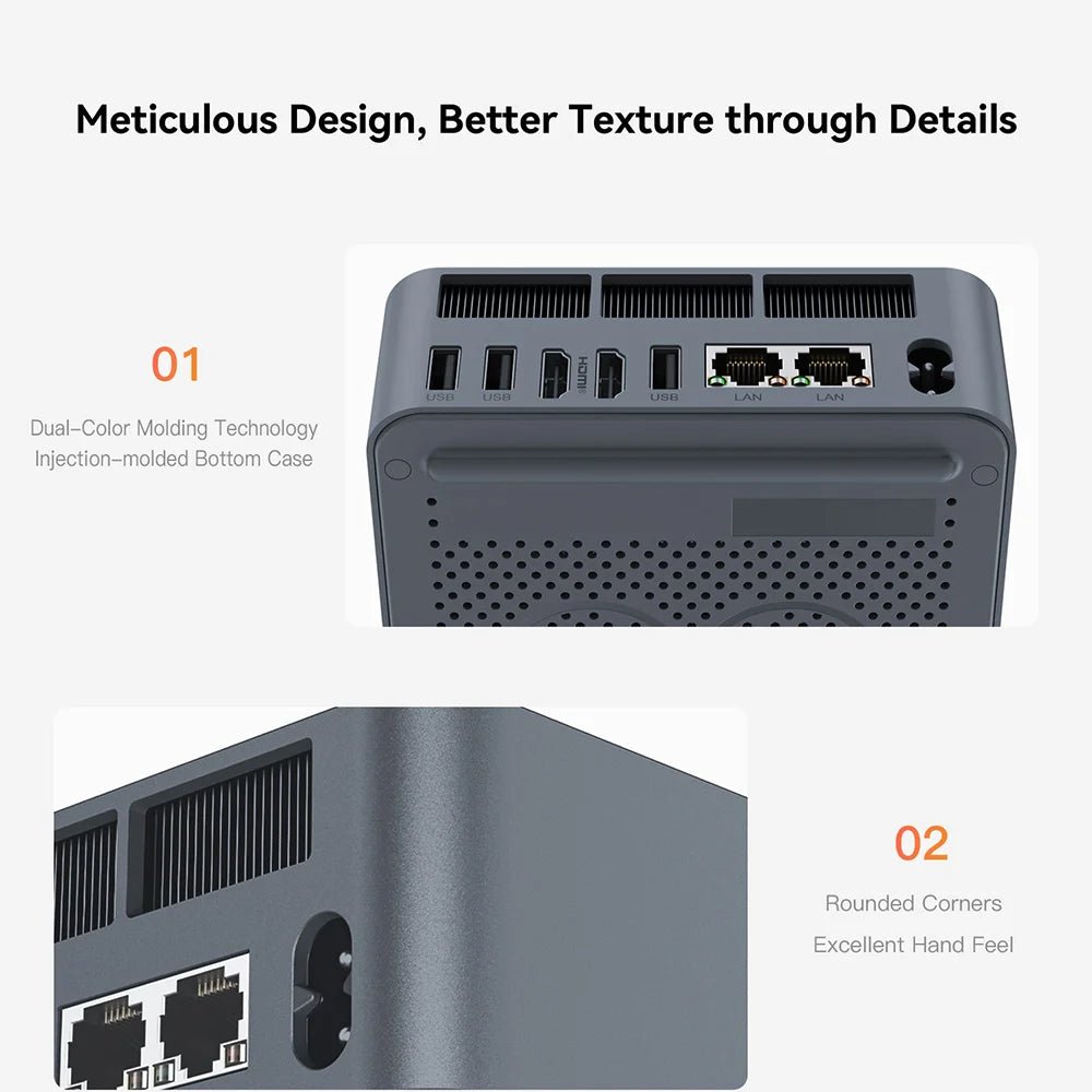 New Beelink Mini PC EQR5 AMD Ryzen7 5825U DDR4 32G 500G EQR5 Ryzen5 Pro 5650U 16G 500G SSD WiFi6 4K Type - C Gaming Mini Computer - RealmSelect