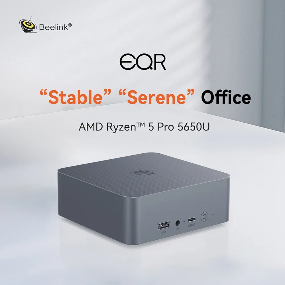 New Beelink Mini PC EQR5 AMD Ryzen7 5825U DDR4 32G 500G EQR5 Ryzen5 Pro 5650U 16G 500G SSD WiFi6 4K Type - C Gaming Mini Computer - RealmSelect