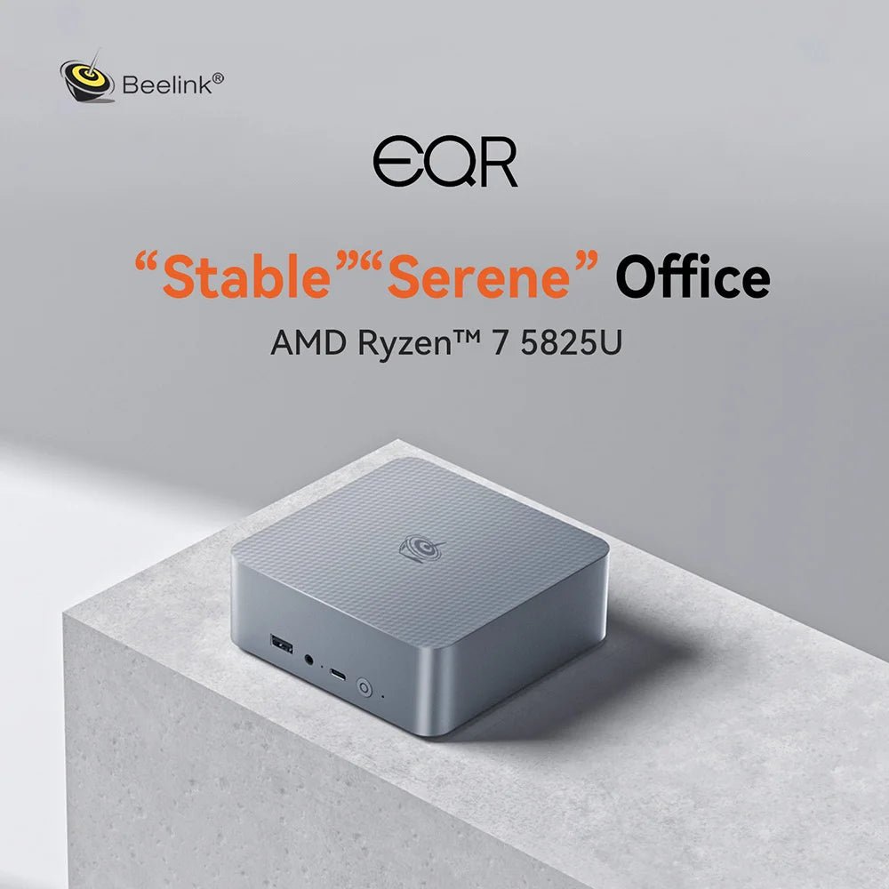 New Beelink Mini PC EQR5 AMD Ryzen7 5825U DDR4 32G 500G EQR5 Ryzen5 Pro 5650U 16G 500G SSD WiFi6 4K Type - C Gaming Mini Computer - RealmSelect