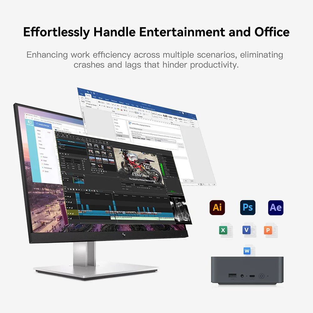 New Beelink Mini PC EQR5 AMD Ryzen7 5825U DDR4 32G 500G EQR5 Ryzen5 Pro 5650U 16G 500G SSD WiFi6 4K Type - C Gaming Mini Computer - RealmSelect