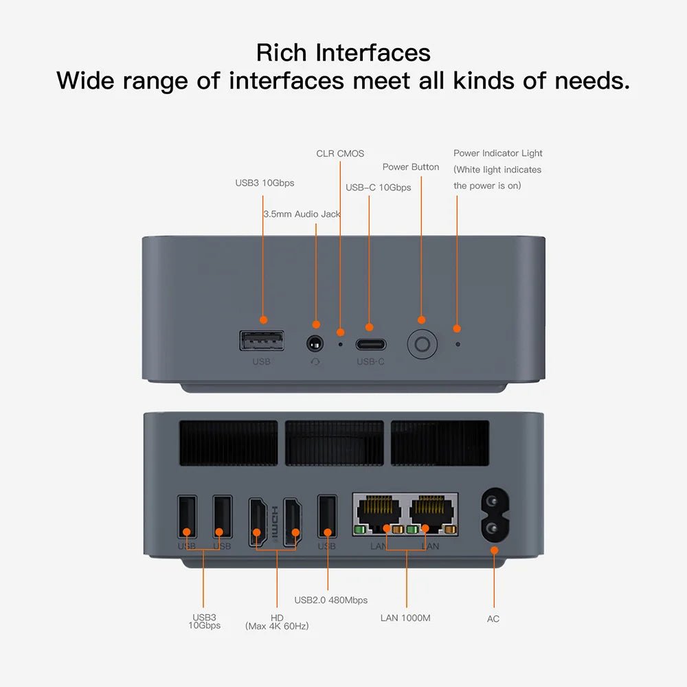 New Beelink Mini PC EQR5 AMD Ryzen7 5825U DDR4 32G 500G EQR5 Ryzen5 Pro 5650U 16G 500G SSD WiFi6 4K Type - C Gaming Mini Computer - RealmSelect