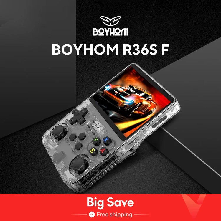 Open Source R36S Retro Handheld Video Game Console Linux System 3.5 Inch IPS Screen Portable Pocket Video Player R35S 64GB Games - RealmSelect