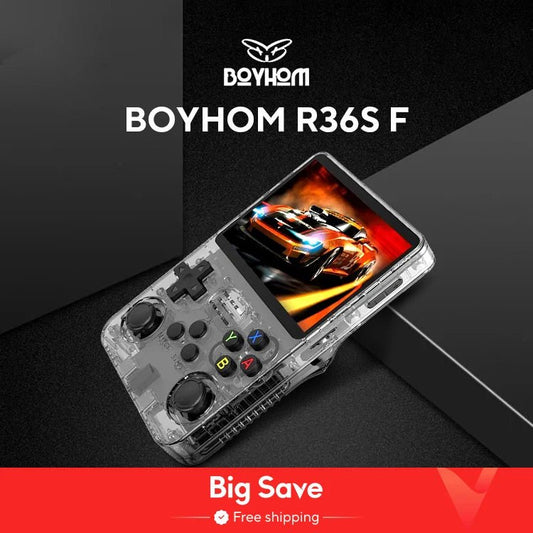 Open Source R36S Retro Handheld Video Game Console Linux System 3.5 Inch IPS Screen Portable Pocket Video Player R35S 64GB Games - RealmSelect