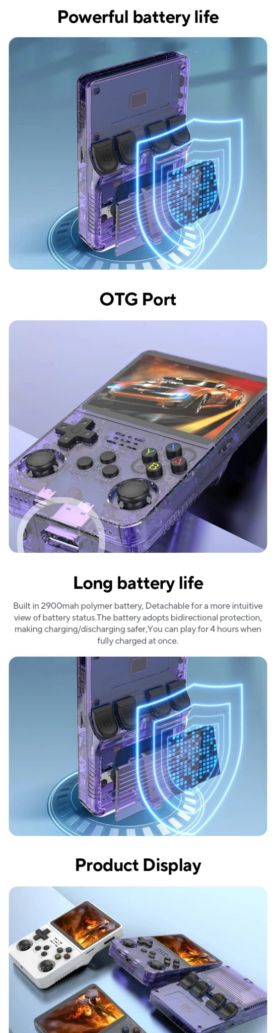 Open Source R36S Retro Handheld Video Game Console Linux System 3.5 Inch IPS Screen Portable Pocket Video Player R35S 64GB Games - RealmSelect