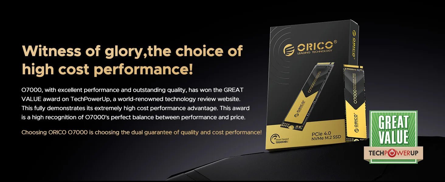 ORICO 2TB NVMe SSD PCIe 4.0 Up to 7400MB/s, M.2 SSD 2280 PCIe 4.0X4 Internal Solid State Drive SSD for Gamers and Creators - O7000 - RealmSelect