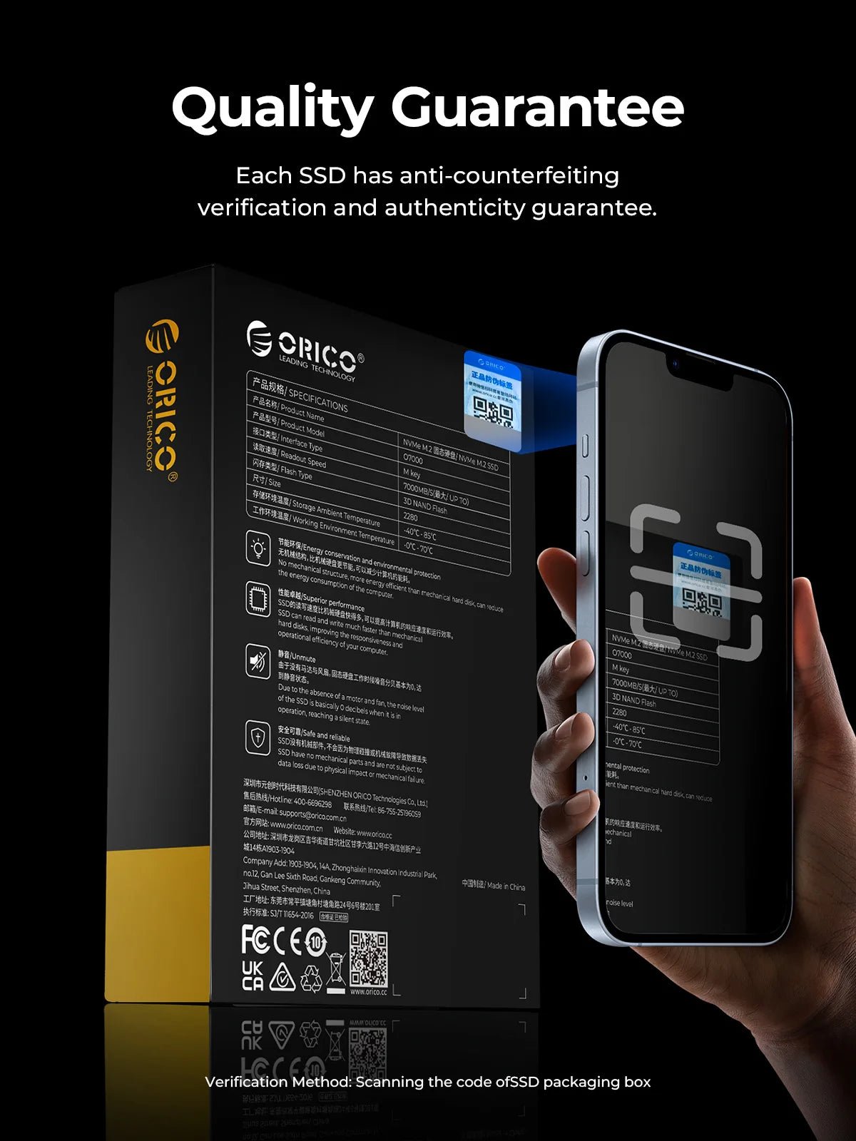 ORICO 2TB NVMe SSD PCIe 4.0 Up to 7400MB/s, M.2 SSD 2280 PCIe 4.0X4 Internal Solid State Drive SSD for Gamers and Creators - O7000 - RealmSelect