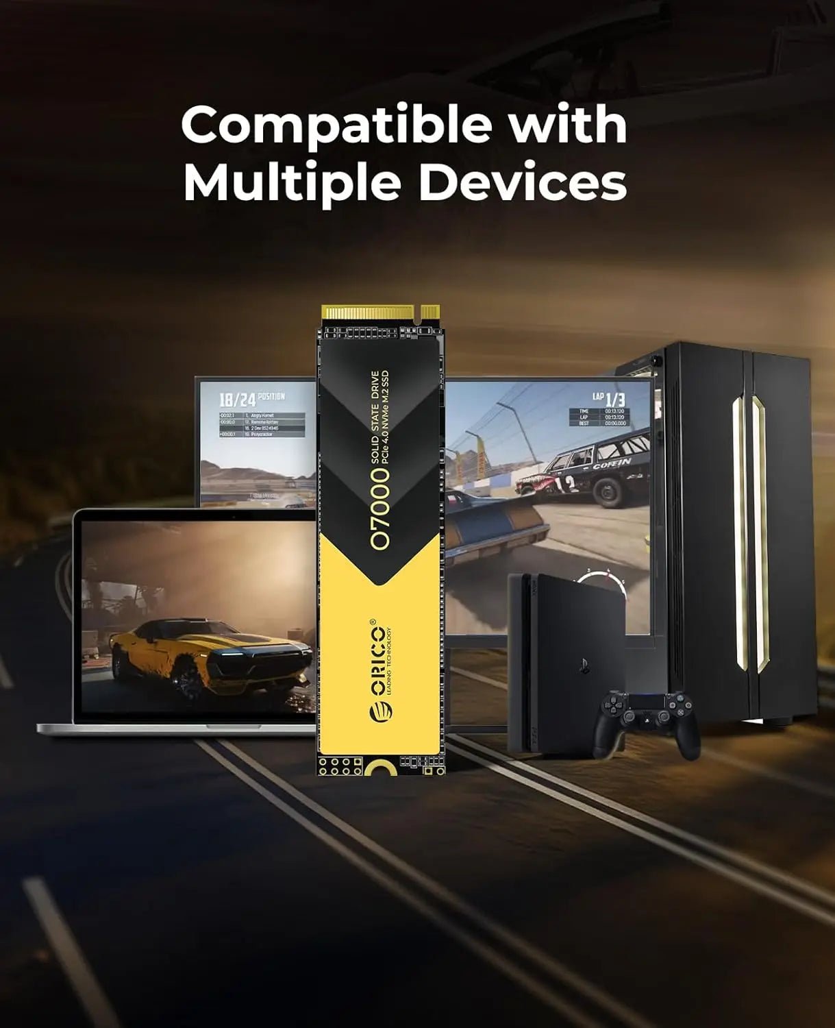 ORICO 2TB NVMe SSD PCIe 4.0 Up to 7400MB/s, M.2 SSD 2280 PCIe 4.0X4 Internal Solid State Drive SSD for Gamers and Creators - O7000 - RealmSelect