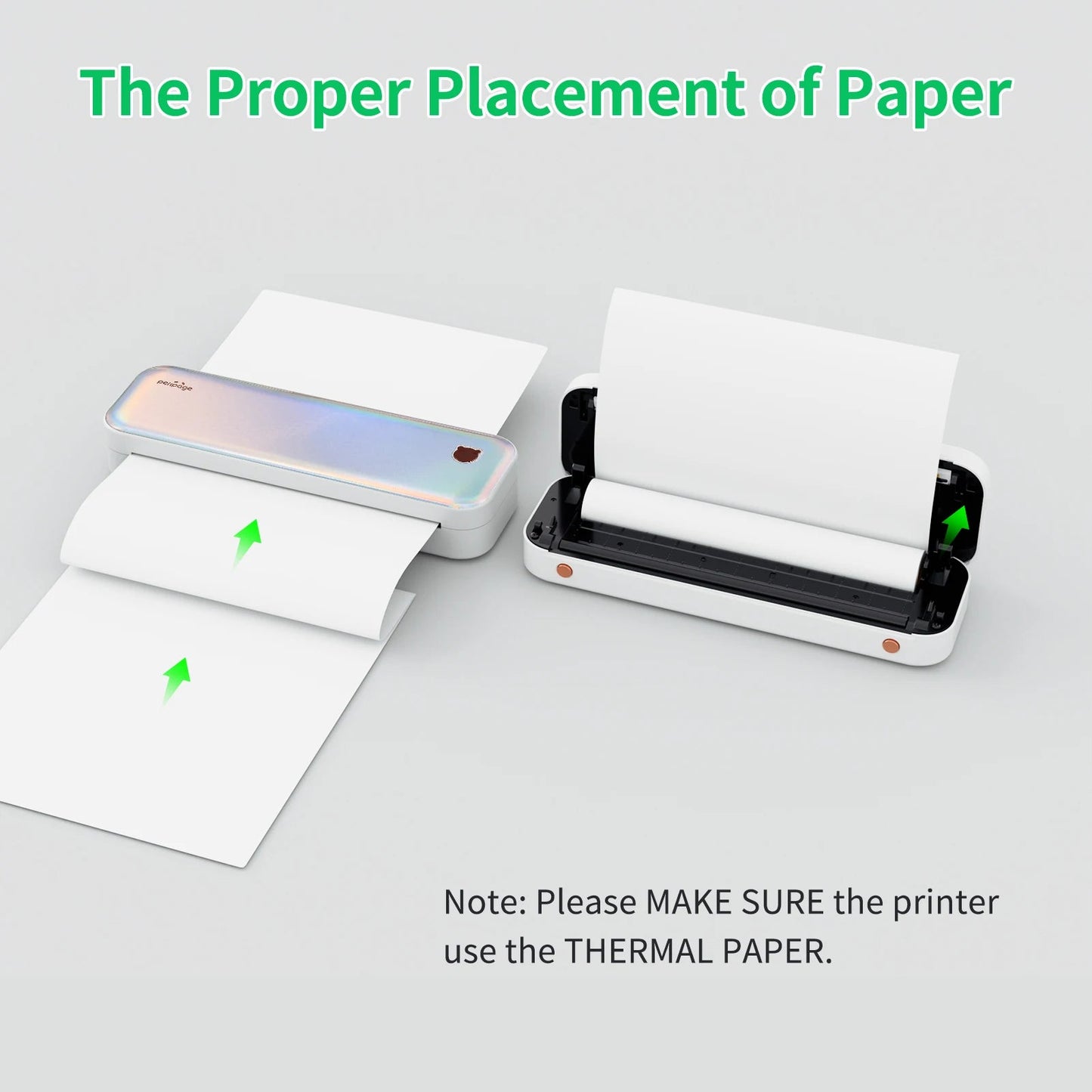 PeriPage A40 A4 Printer Wirless Printer USB Android BT Printing PDF File Webpage Contract Picture with 10 Rolls Thermal Paper - RealmSelect