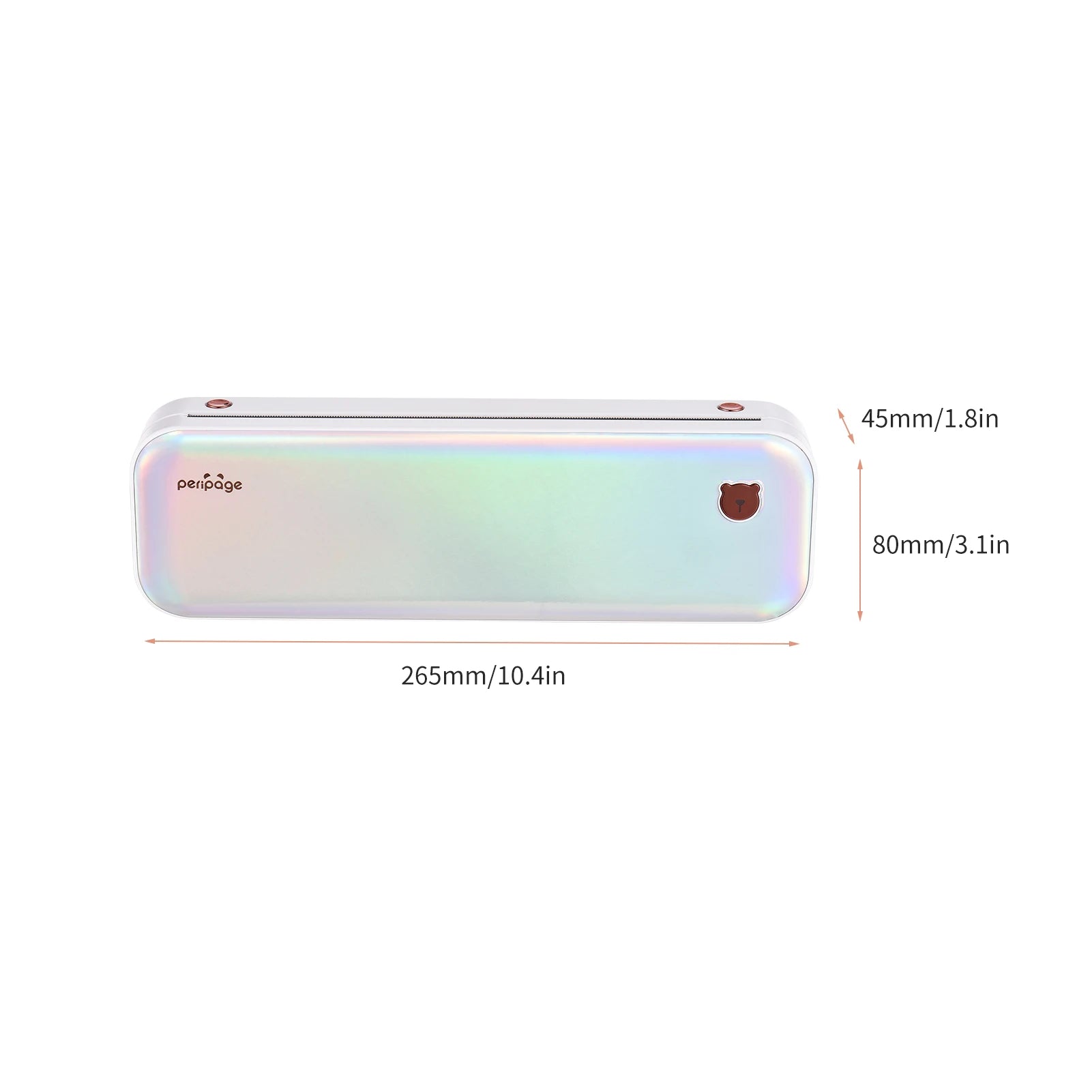 PeriPage A40 A4 Printer Wirless Printer USB Android BT Printing PDF File Webpage Contract Picture with 10 Rolls Thermal Paper - RealmSelect