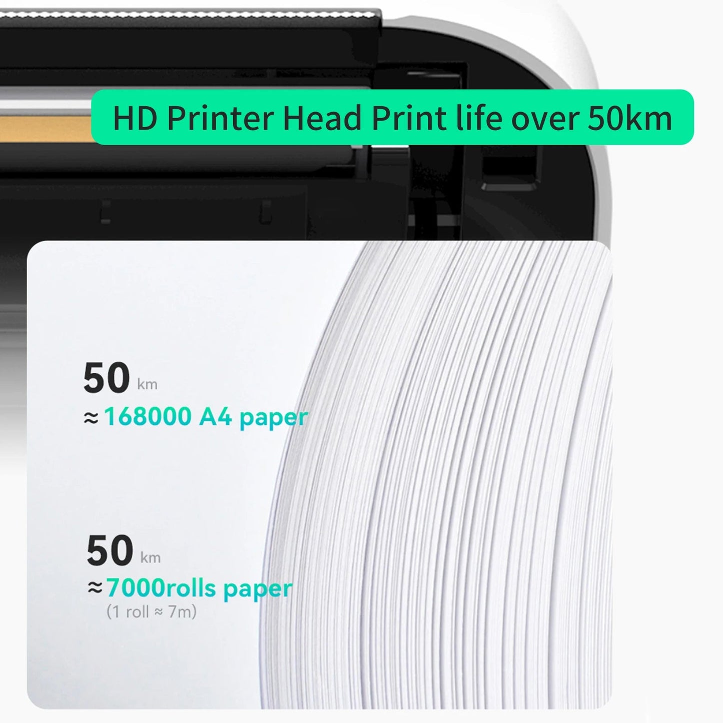 PeriPage A40 A4 Printer Wirless Printer USB Android BT Printing PDF File Webpage Contract Picture with 10 Rolls Thermal Paper - RealmSelect