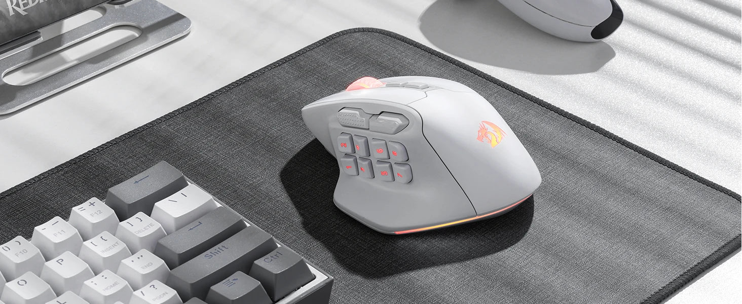 Redragon M811 PRO Wireless MMO Gaming Mouse, 15 Programmable Buttons RGB Gamer Mouse, 10 Side Macro Keys - RealmSelect