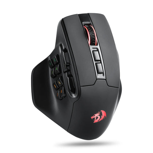 Redragon M811 PRO Wireless MMO Gaming Mouse, 15 Programmable Buttons RGB Gamer Mouse, 10 Side Macro Keys - RealmSelect
