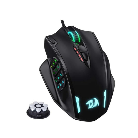 Redragon M908 RGB Backlight LED USB Wired Gaming Mouse 18 Programmable Mouse Buttons 12400 DPI - RealmSelect