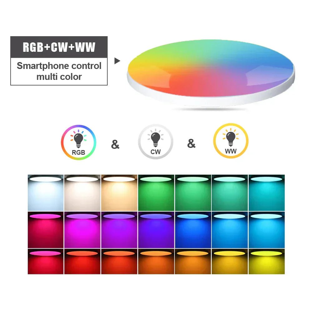 Smart Home Lighting: Tuya Zigbee 3.0 WiFi RGBW LED Ceiling Lamp - RealmSelect