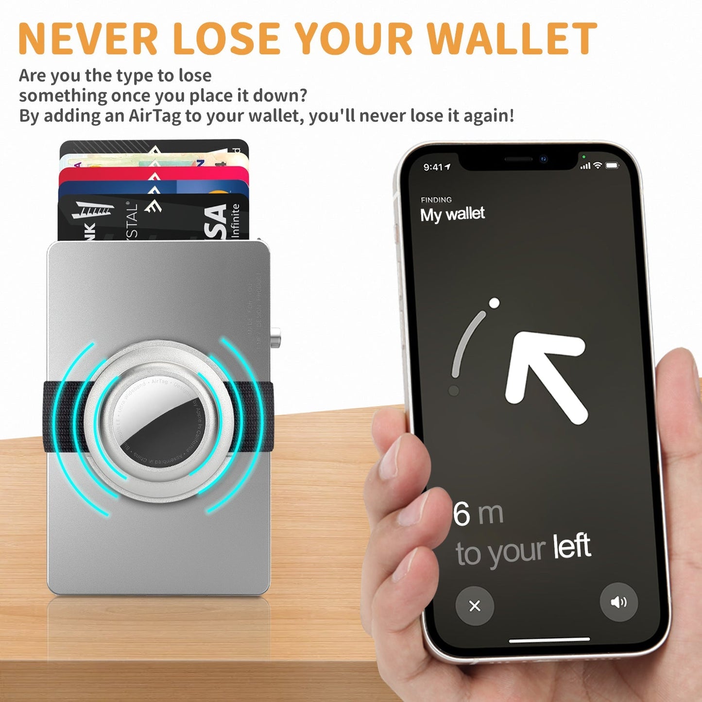 TOYFID All - Aluminum Pop Up Slide Rfid Slim Card Holder Wallet With Airtag Holder - RealmSelect