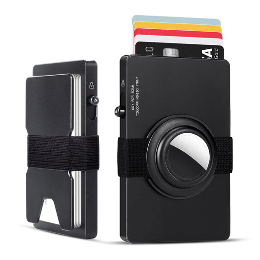TOYFID All - Aluminum Pop Up Slide Rfid Slim Card Holder Wallet With Airtag Holder - RealmSelect