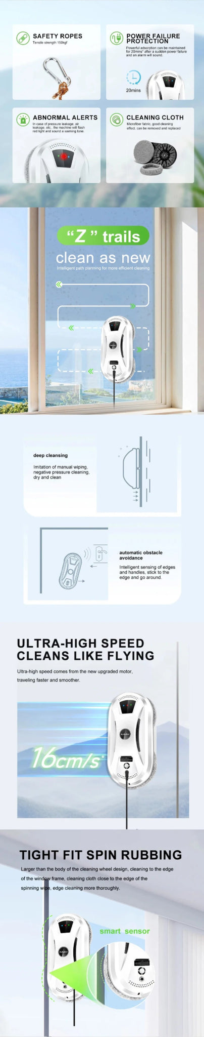Ultra thin Robot vacuum cleaner window cleaning robot window cleaner electric glass limpiacristales remote control for home - RealmSelect