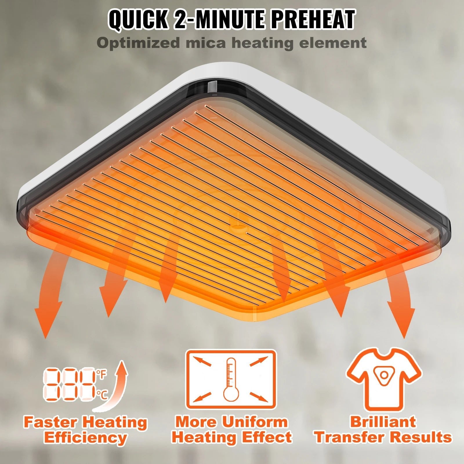 VEVOR 9x9/12x10 in Portable Heat Press Machine DIY Shirt Printing Multifunctional Sublimation Transfer for HTV Vinyl T-shirt Bag - RealmSelect