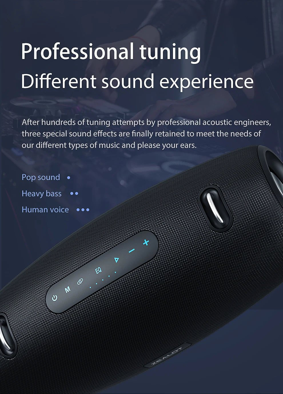 Zealot S67 Wireless Speaker WithShoulder Strap,Outdoor,Waterproof,Portable Speaker with Loud Stero and Booming Bass,40H Playtime - RealmSelect