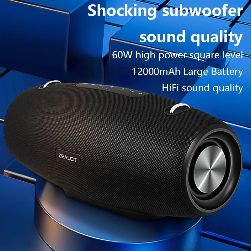 Zealot S67 Wireless Speaker WithShoulder Strap,Outdoor,Waterproof,Portable Speaker with Loud Stero and Booming Bass,40H Playtime - RealmSelect