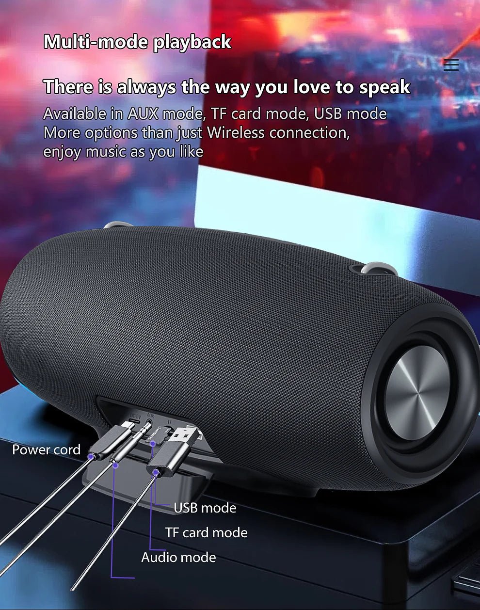 Zealot S67 Wireless Speaker WithShoulder Strap,Outdoor,Waterproof,Portable Speaker with Loud Stero and Booming Bass,40H Playtime - RealmSelect